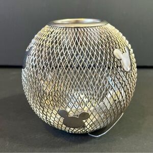 Disney Mickey Head Silver Mesh Metal Candle Holder Votive Light Decor Taiwan